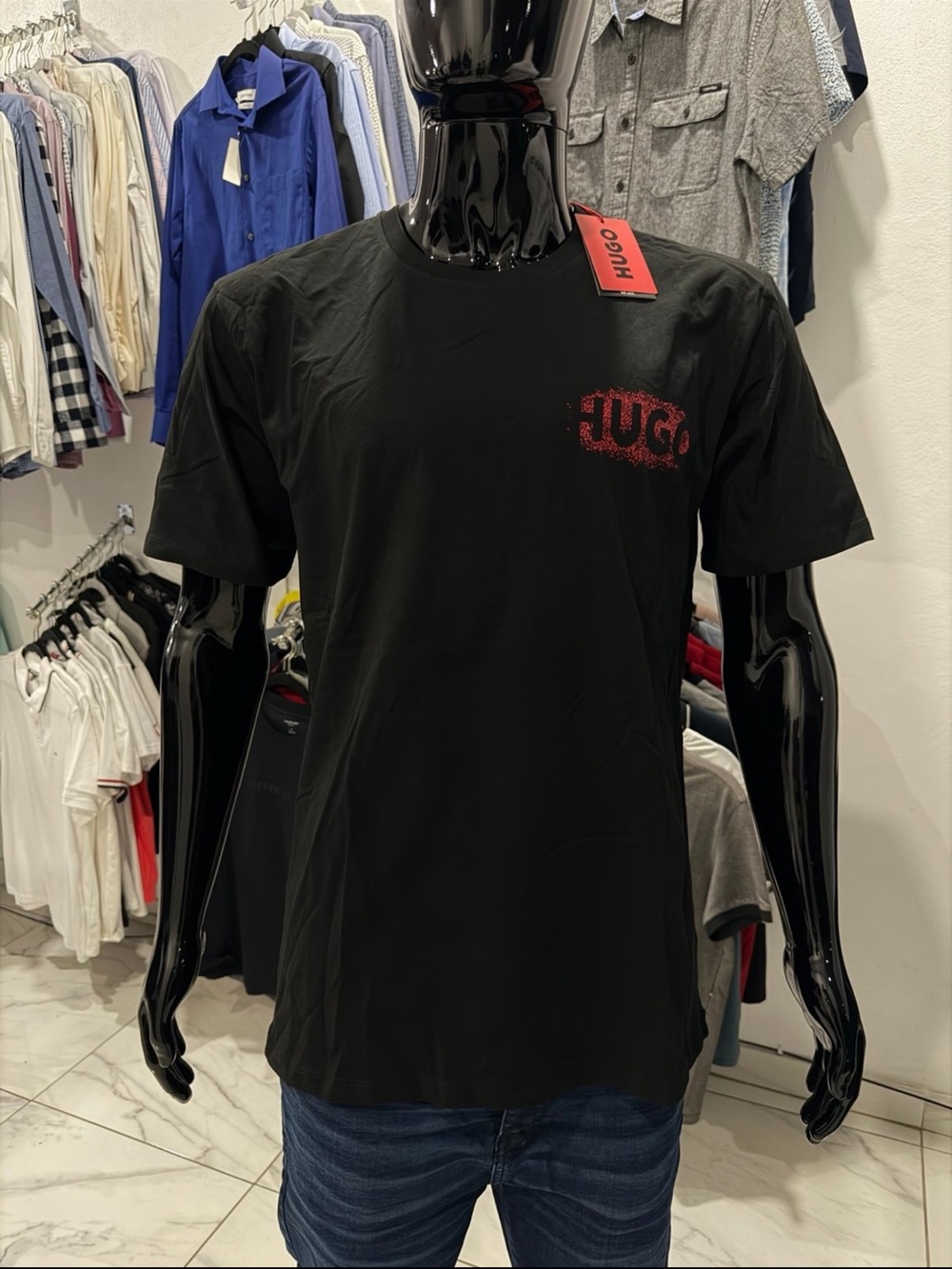 HUGO Men’s Black Graphic Logo T-Shirt size XL NWT FREE SHIPPING!!!